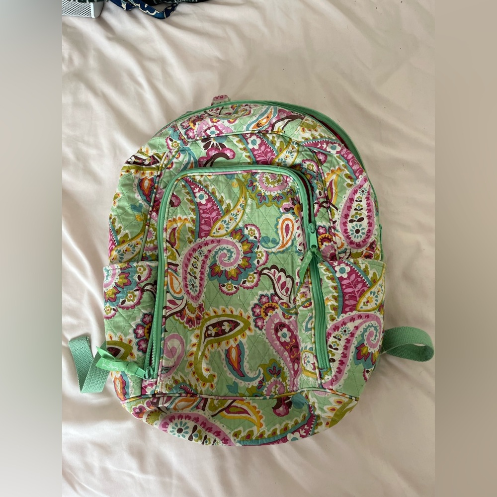 Vera Bradley Backpack- seafoam green